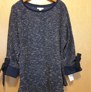 Charter Club Navy and White Blouse